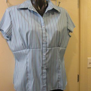 DCC MISSY BRAND BLOUSE / XL /  BLUE STRIPE/NWOT